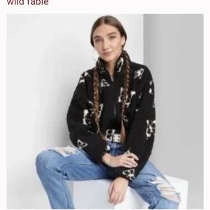 Wild Fable Cropped Sherpa Butterfly Jacket - S